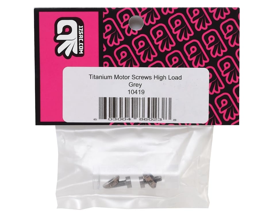 175RC 3x8mm Titanium "High Load" Motor Screws (Grey)