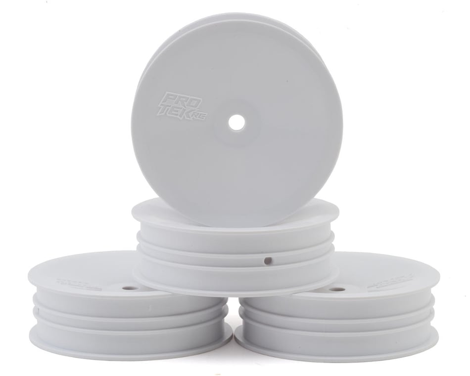 ProTek RC 2.2" "Narrow" Concave Front 2WD 1/10 Buggy Wheels (White) (4)