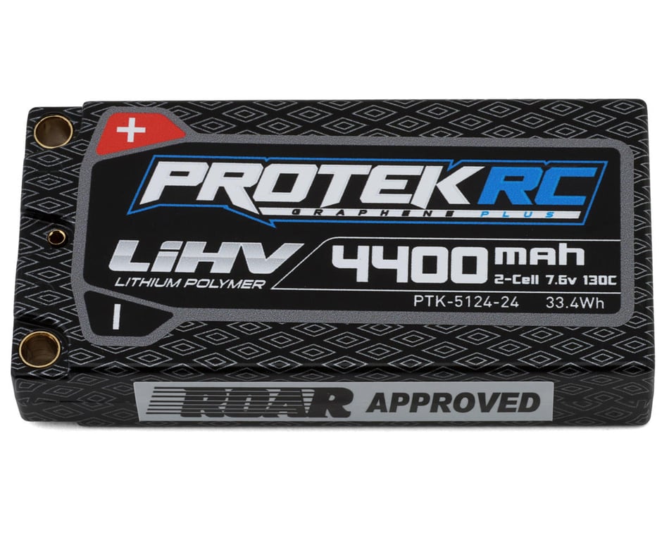 ProTek RC 2S 130C Low IR Si-Graphene + HV ULCG Shorty LiPo Battery (7.6V/4400mAh) w/5mm Connectors