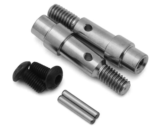 Team Associated RC10B6/RC10B7 Factory Team Titanium Hex Adapter Front Axles (2) #71181