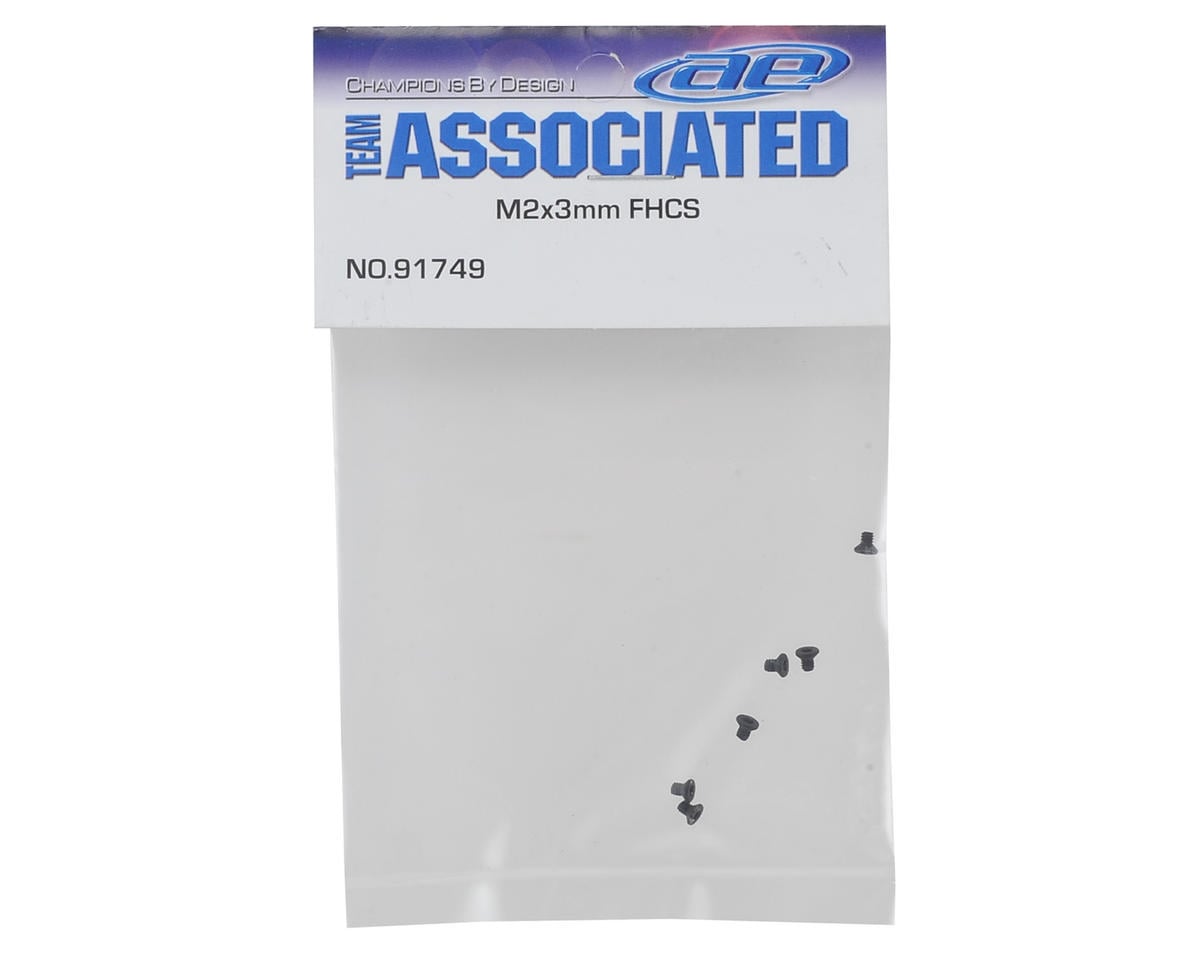 Team Associated 2x3mm Flat Head Screws (6)