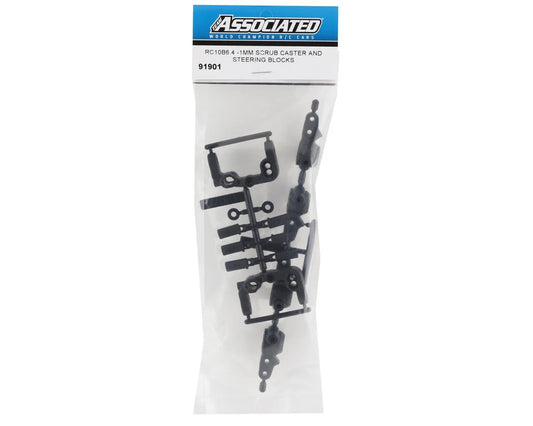 Team Associated RC10B6.4 -1mm Scrub Caster & Steering Blocks #91901