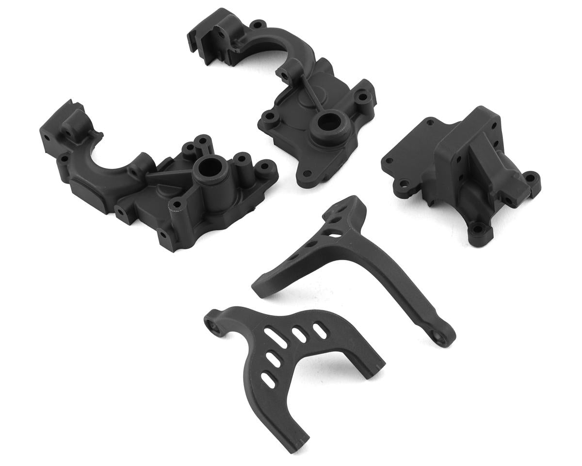 Team Associated RC10B6.1 Factory Team Laydown Gearbox & Chassis Braces (Carbon Composite)