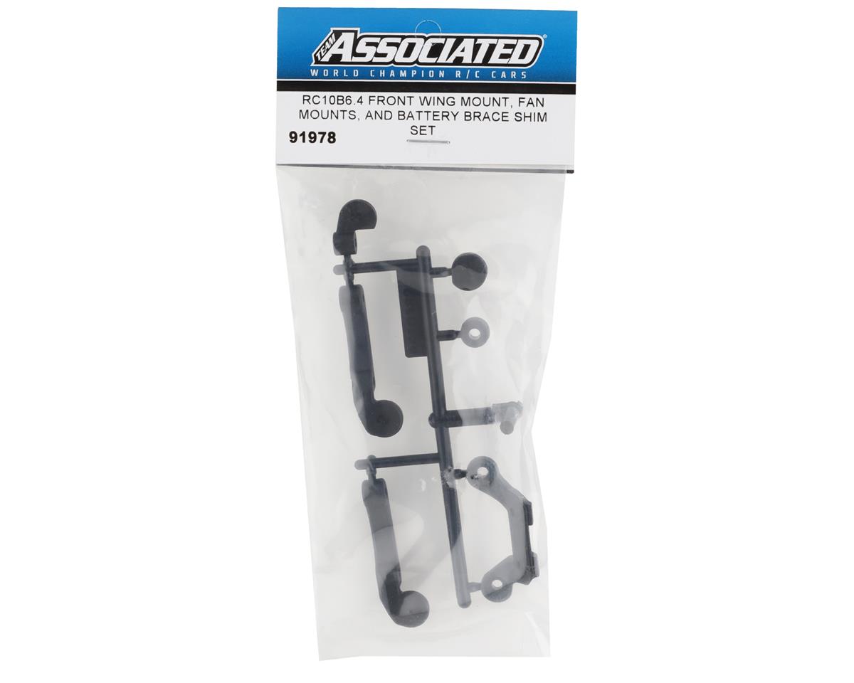 Team Associated RC10B6.4 Front Wing/Fan Mount & Battery Brace Shim Set