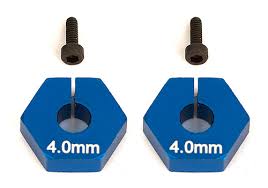 Team Associated RC10 B6.2 4.0mm Clamping Wheel Hex (Blue) (2) #91862