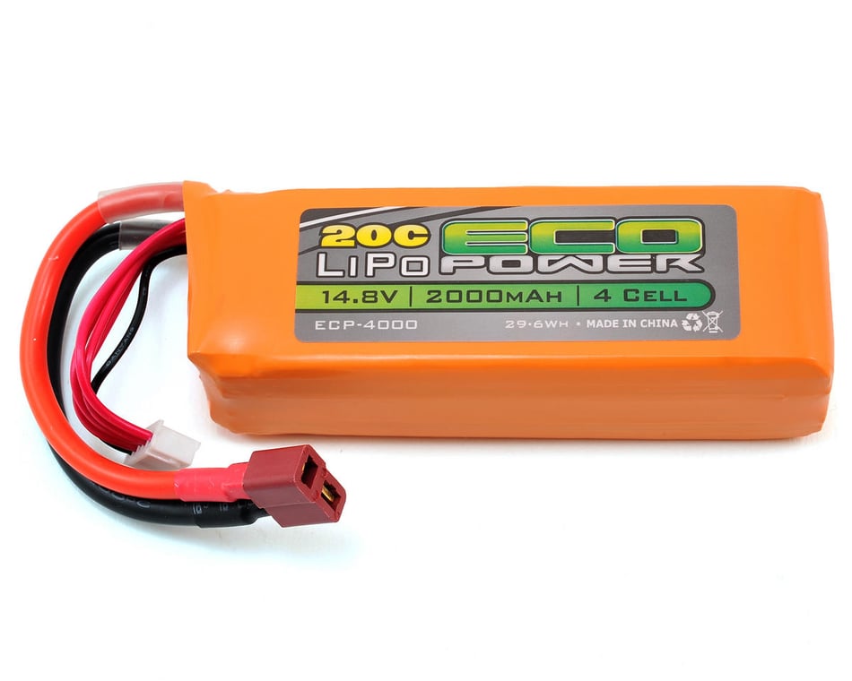 EcoPower "Electron" 4S LiPo 20C Battery Pack (14.8V/2000mAh) (Starter Box) [ECP-4000]