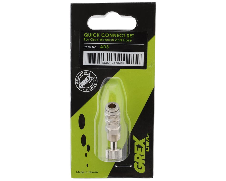 Grex Airbrush Grex 1/8"M Quick Connect Coupler & 1/8"F Plug