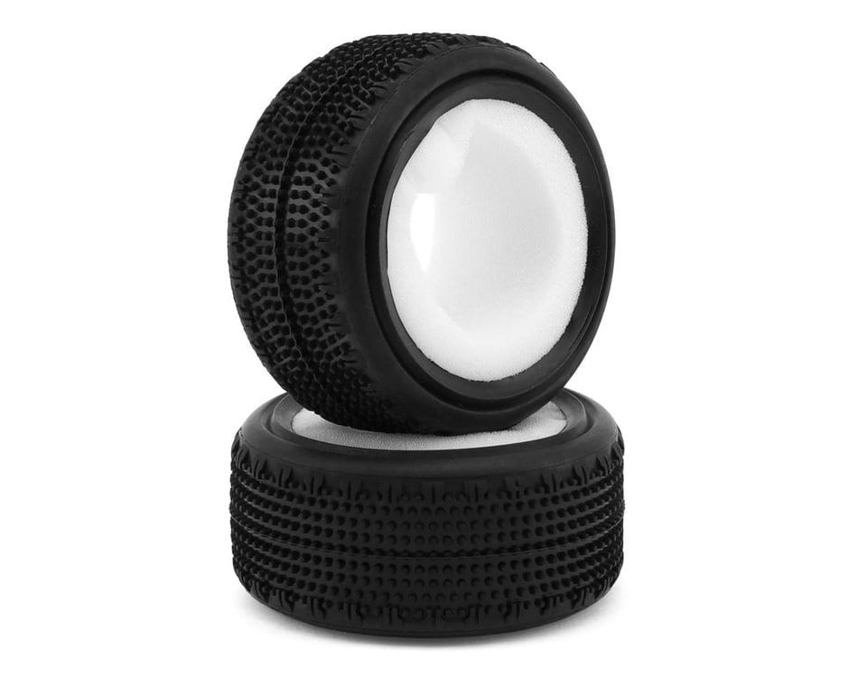 HotRace Low Profile 2.2" 1/10 Carpet 4WD Front Buggy Tires (2) (Soft) w/Foam Inserts
