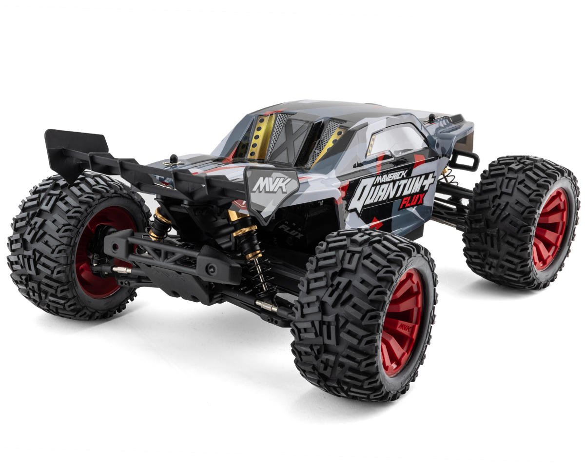 Maverick Quantum+ XT Flux 1/10 3S 4WD Brushless RTR Stadium Truck (Red)