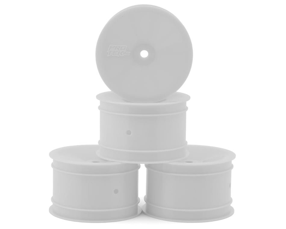 ProTek RC 2.2" Concave Rear 1/10 Buggy Wheels (White) (4) (12mm Hex)