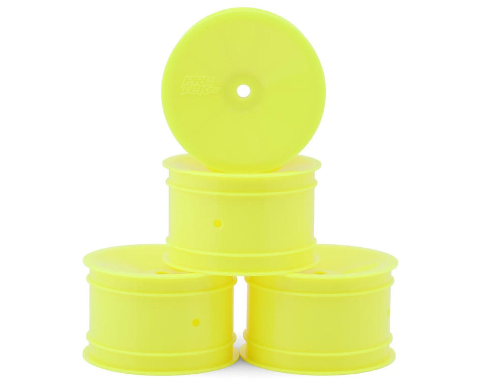 ProTek RC 2.2" Concave Rear 1/10 Buggy Wheels (Yellow) (4) (12mm Hex)