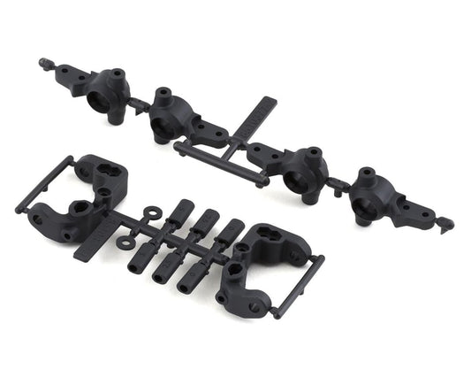 Team Associated RC10B6.4 -1mm Scrub Caster & Steering Blocks (Carbon) #91985