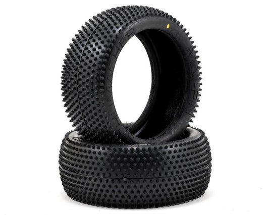 Schumacher “Mini Pin” 1/8 Buggy Tires (2) (Yellow)