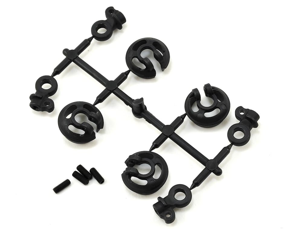Tekno RC EB410/ET410 Locking Shock Rod End & Spring Perch Set