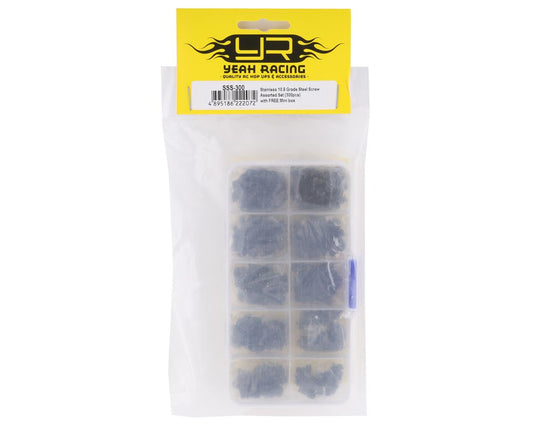 Yeah Racing 3mm Carbon Steel Screw Set w/Case (300) (Flat Head/Button Head)